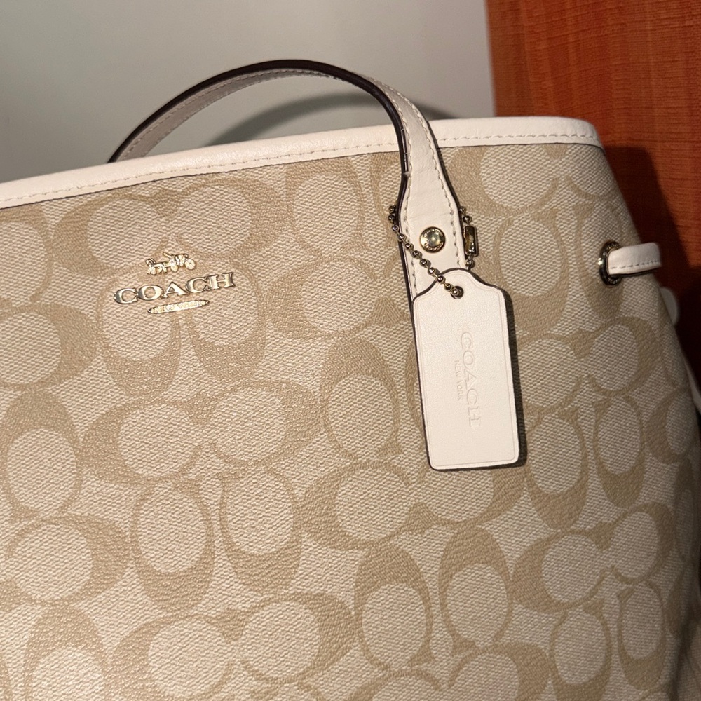 🔥🔥🔥Coach Signature Drawstring Carryall Shoulder Bag - Picture 2 of 16